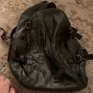 Leather backpack